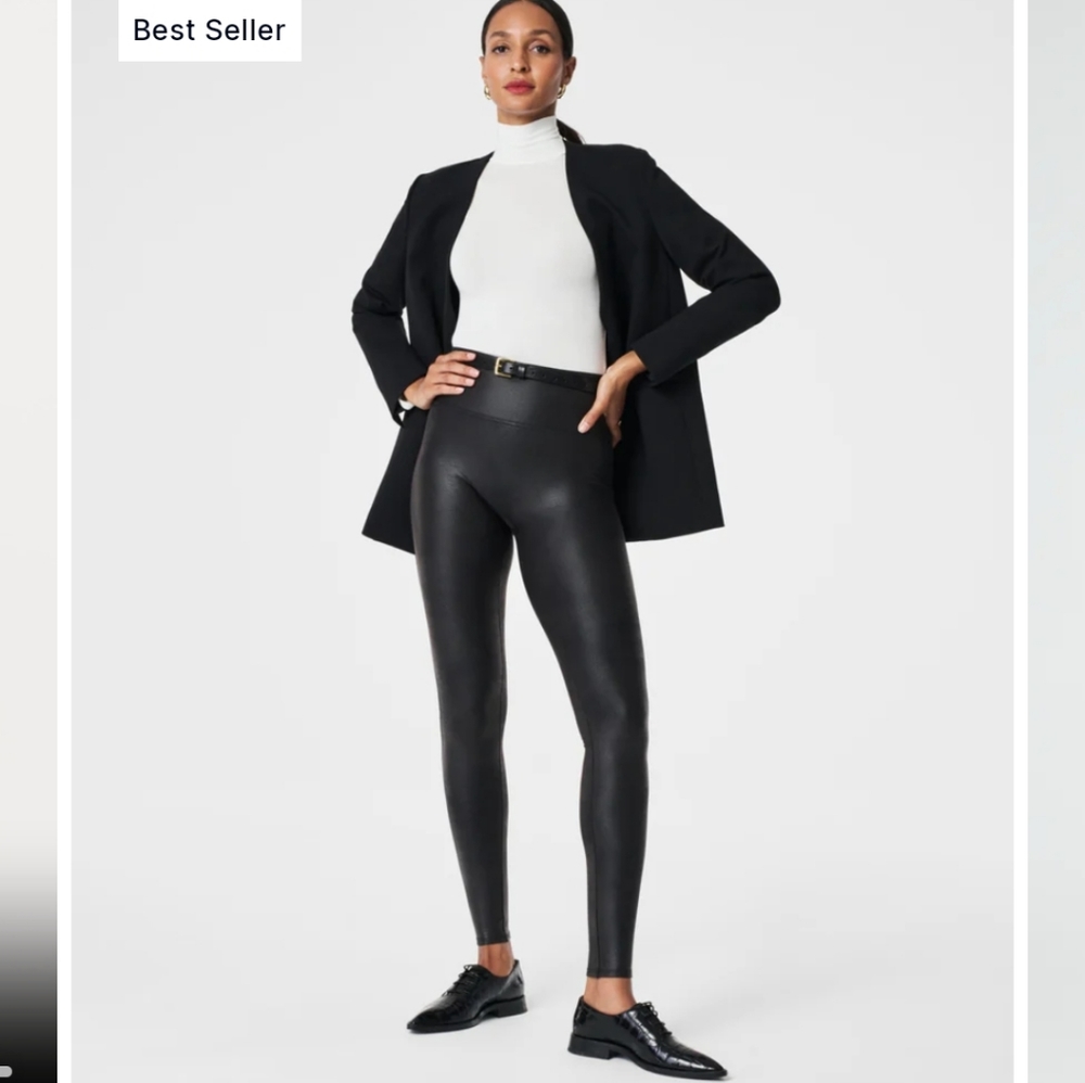 EUC Spanx Faux Leather Leggings